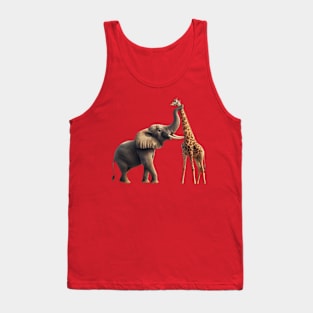 elephant vs giraffe Tank Top